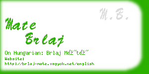 mate brlaj business card